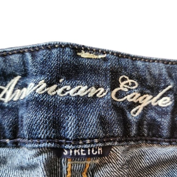 American Eagle Outfitters Jeans Women's Size 10 Blue Stretch Flare Artist - Picture 5 of 16